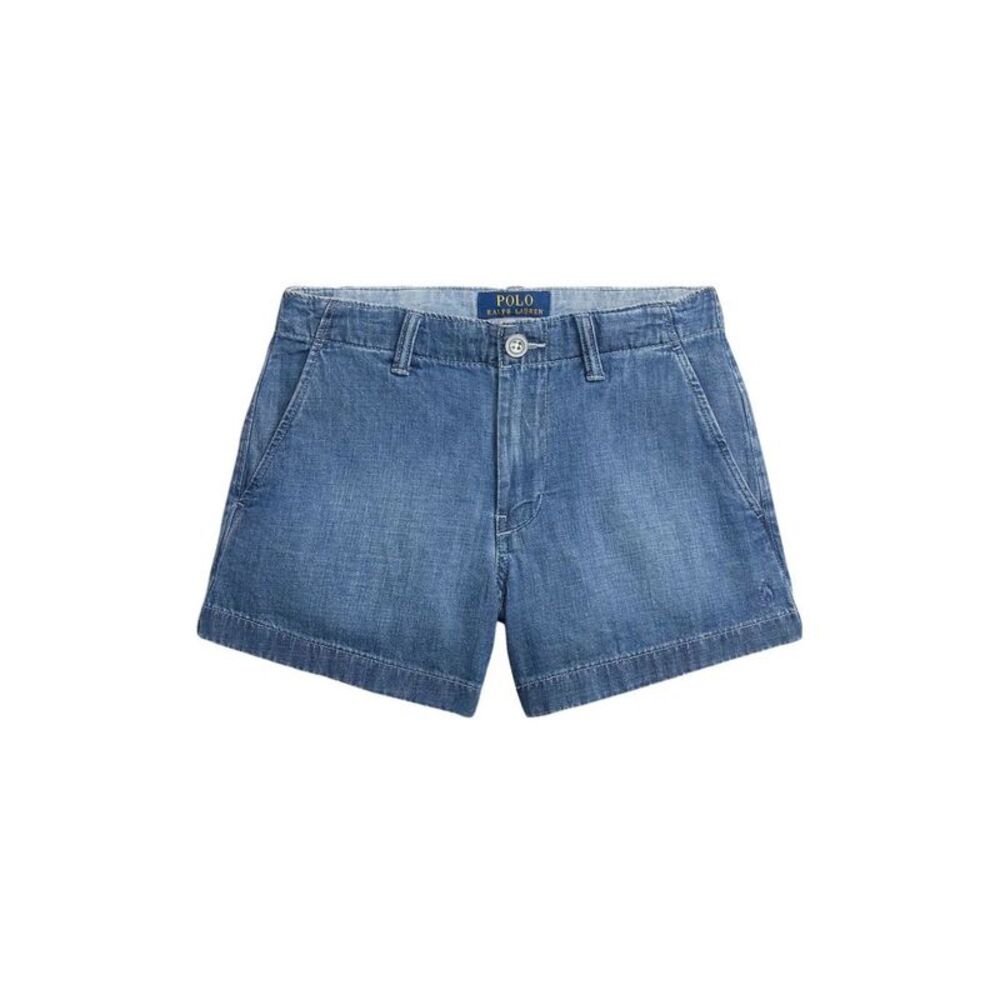 Indigo Cotton Denim Shorts Women